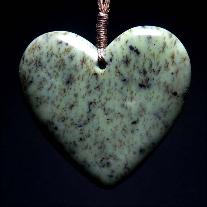 Kokopu Jade Heart Pendant