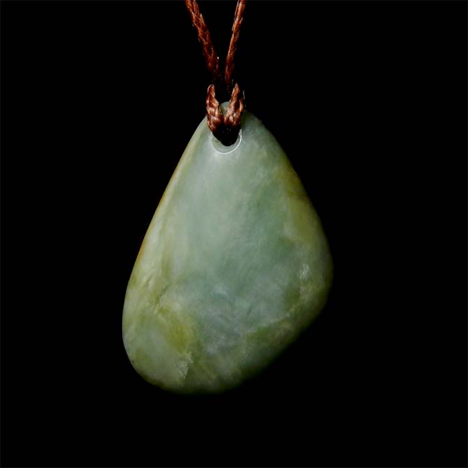 Freeform Inanga jade pendant