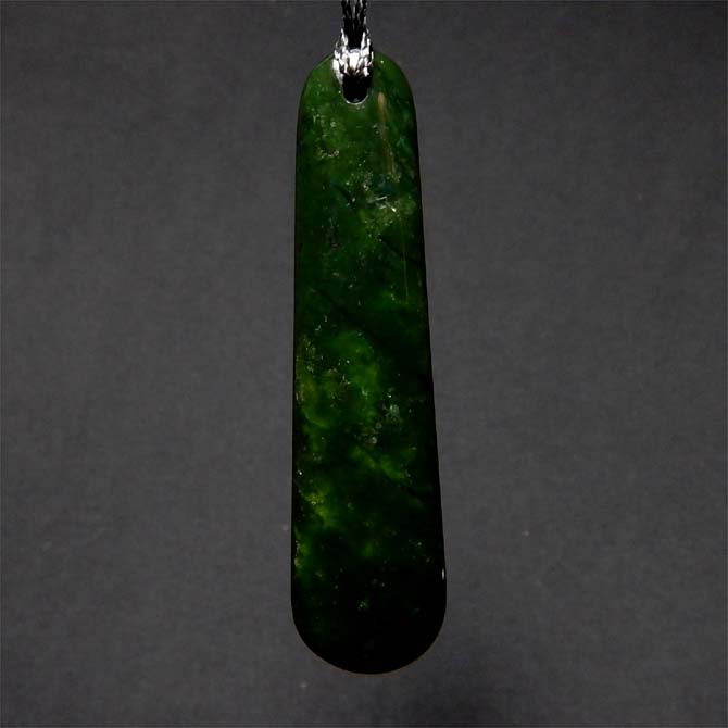 Dark Jade Drop (Roimata) pendant
